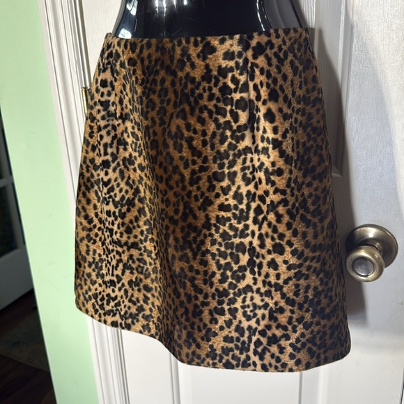 Hugo Buscati Leopard Print Vintage 90s Fuzzy Mini Skirt Sexy Meow Kitty Size 4 - Picture 2 of 8
